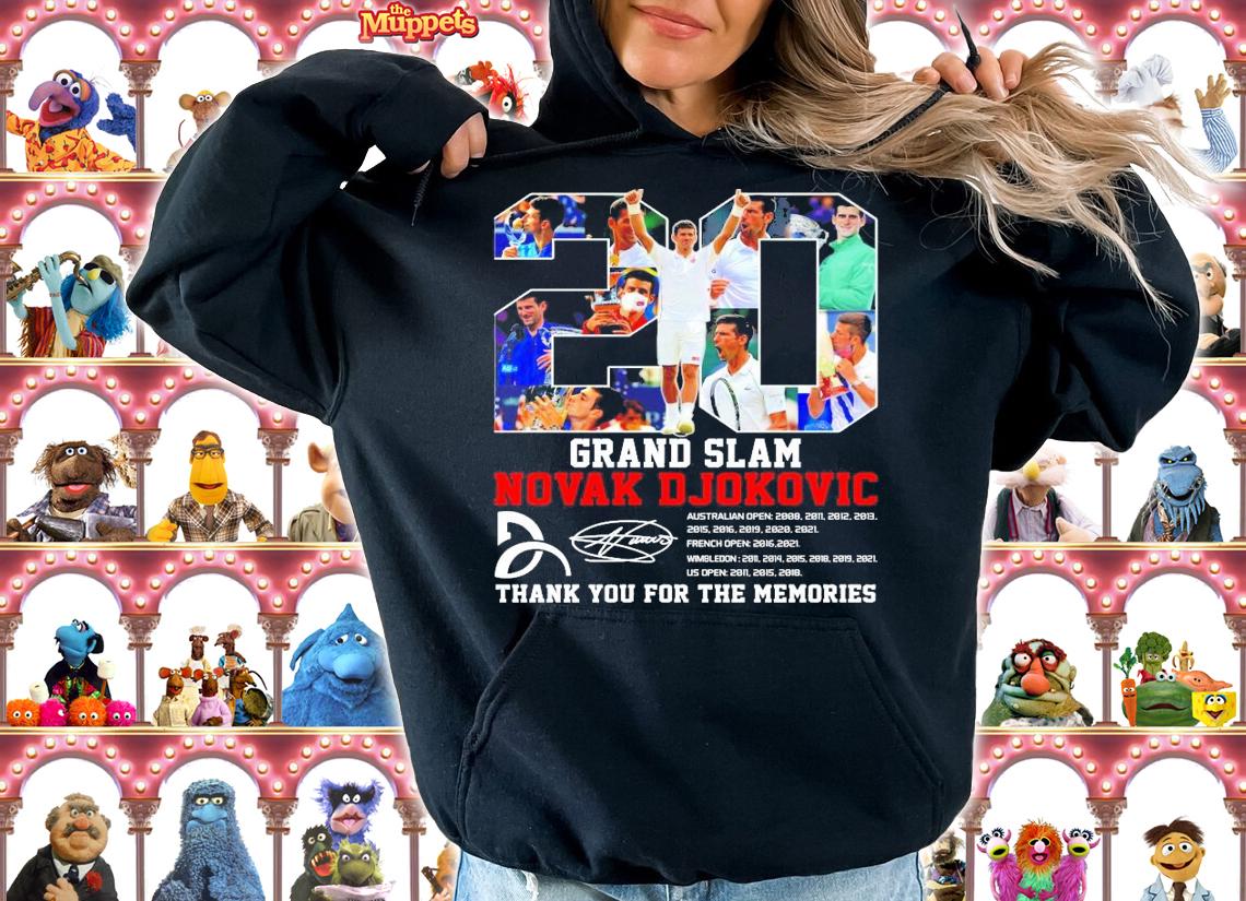 20 Grand Slam Novak Djokovic signature shirt