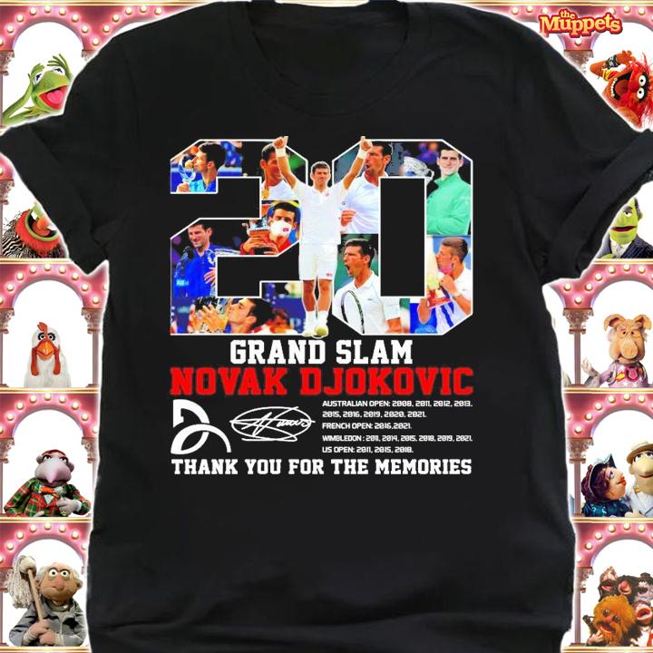 20 Grand Slam Novak Djokovic signature shirt