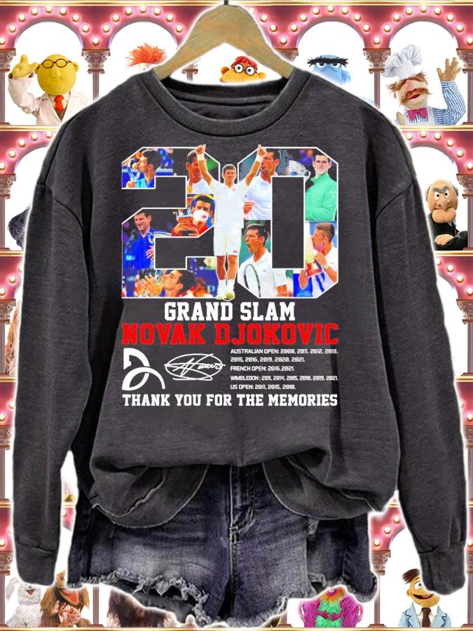 20 Grand Slam Novak Djokovic signature shirt