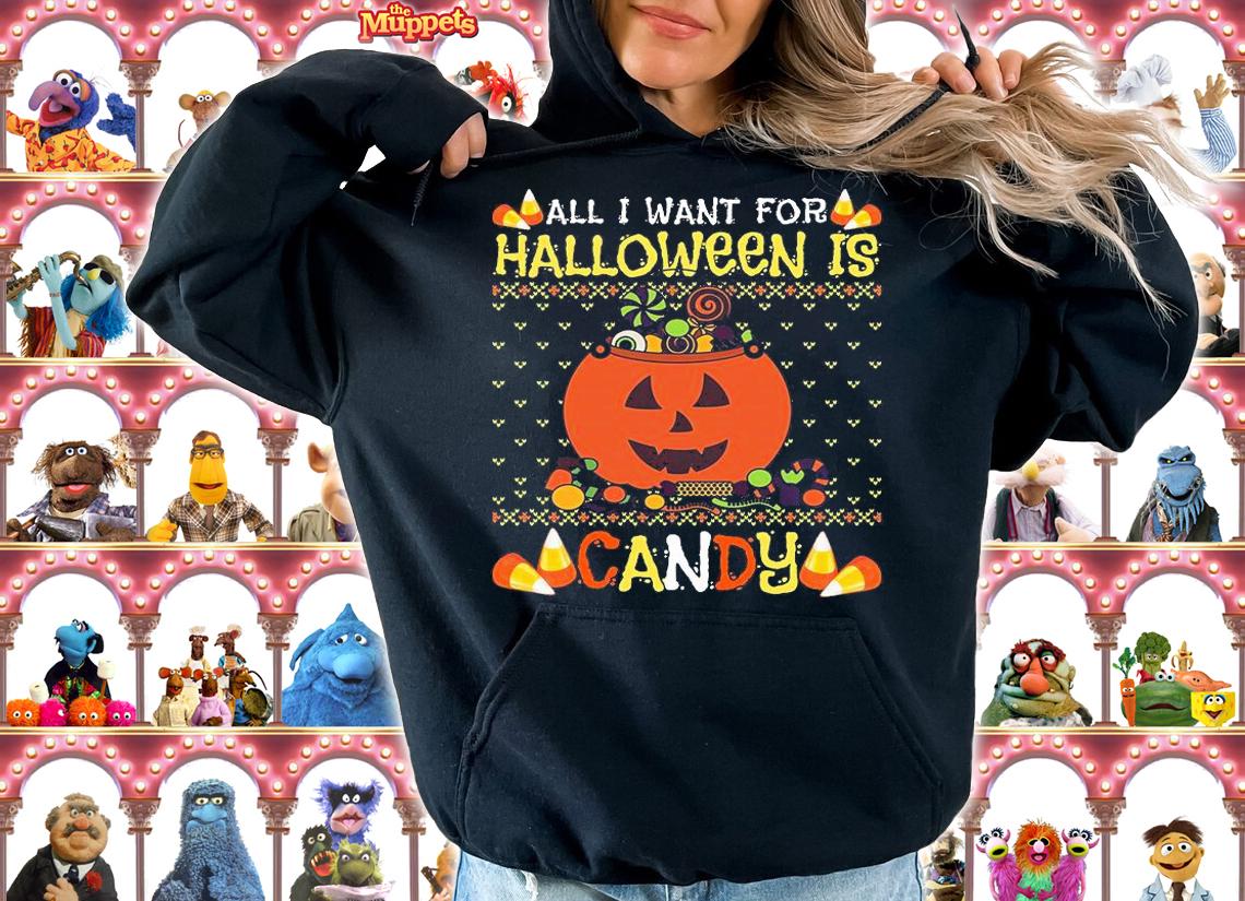 All I Want For Halloween Is Candy Pumpkin Ugly Christmas T-shirt hoodie