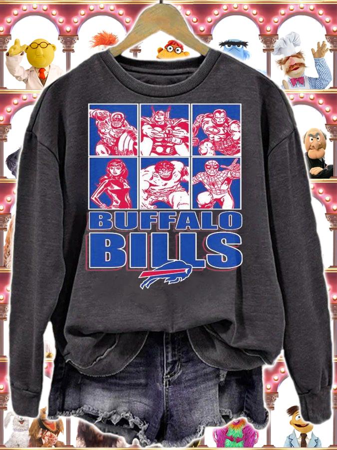 Buffalo Bills Disney Marvel Avengers Line-Up shirt sweatshirt