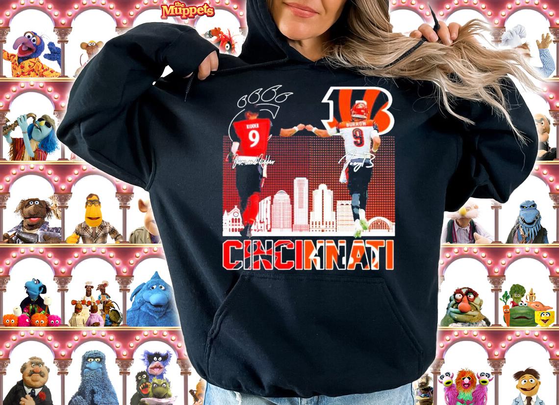 Cincinnati Ridder and Burrow signatures shirt