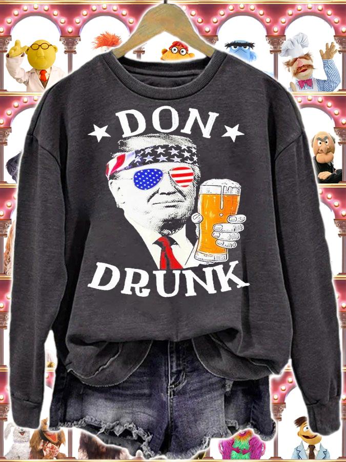 Don Drunk President Donald Trump Drinking Beer T-Shirt