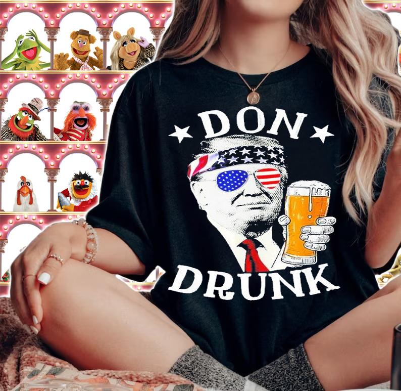 Don Drunk President Donald Trump Drinking Beer T-Shirt