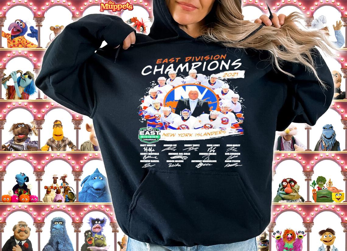 New York Islanders East Division Champions 2021 signature shirt hoodie