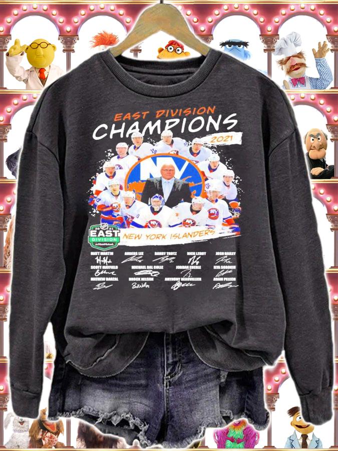 New York Islanders East Division Champions 2021 signature shirt sweatshirt
