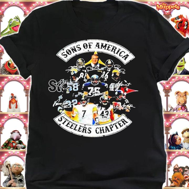 Pittsburgh Steelers Sons of America Steelers chapter signatures T-shirt