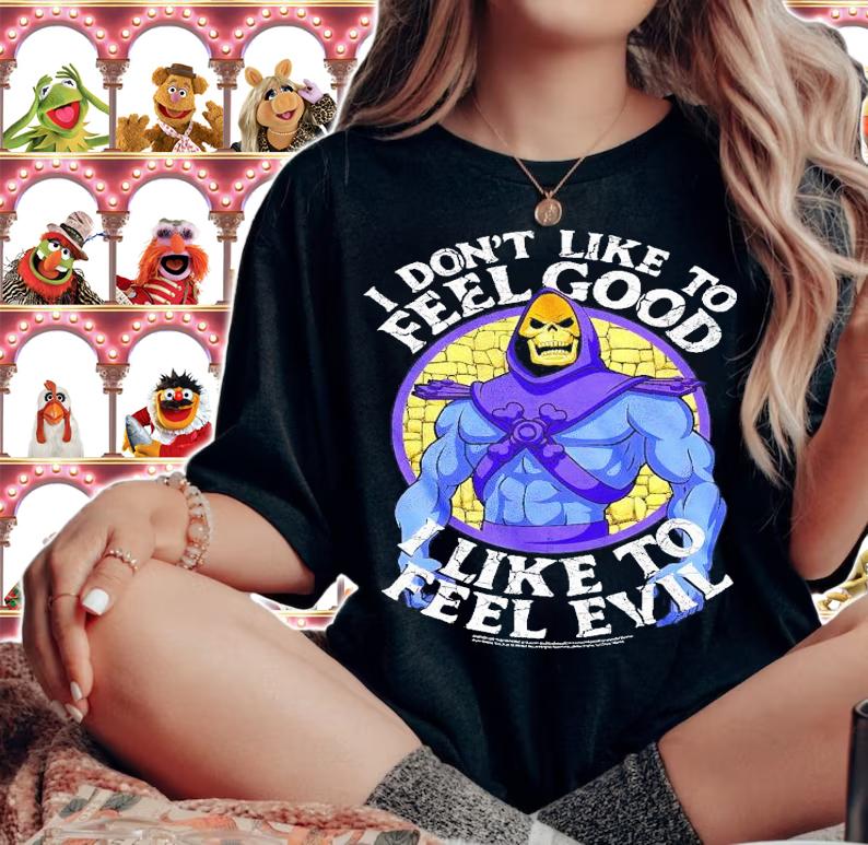 Skeletor I like to feel good I like to feel evil shirt