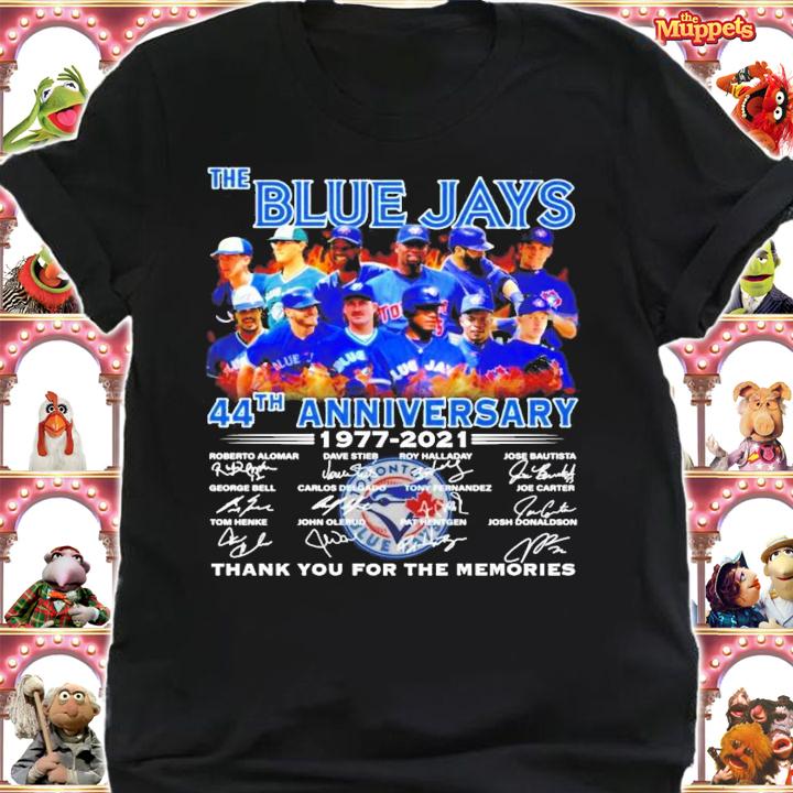 The Blue Jays 44th anniversary 1977-2021 signatures shirt shirt