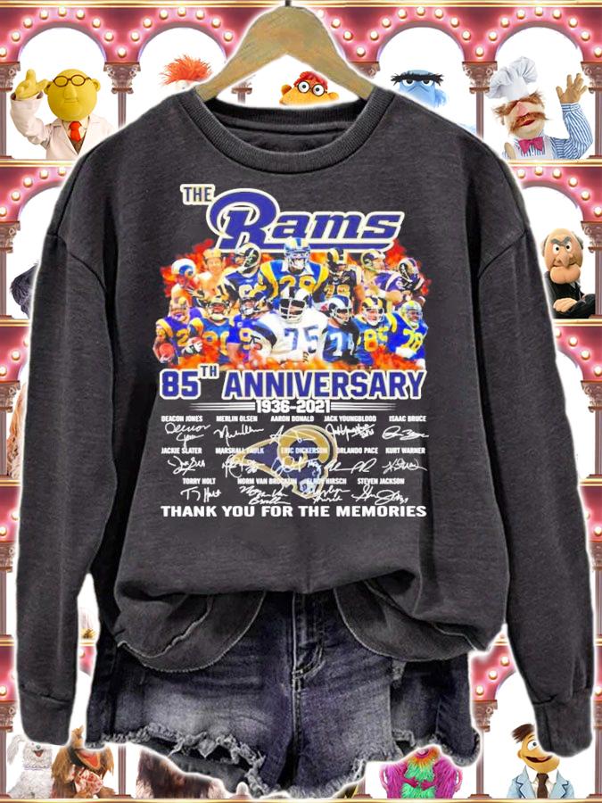 The Rams 85th anniversary 1936-2021 signature shirt sweatshirt