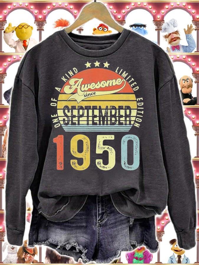 71 Years Old Vintage Awesome Since September 1950 T-Shirt sweatshirt