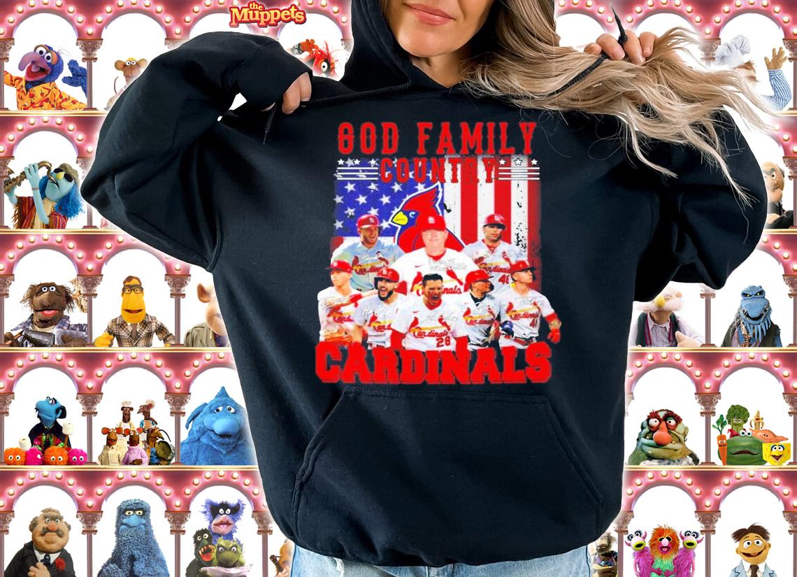 God family country St Louis Cardinals signatures shirt hoodie