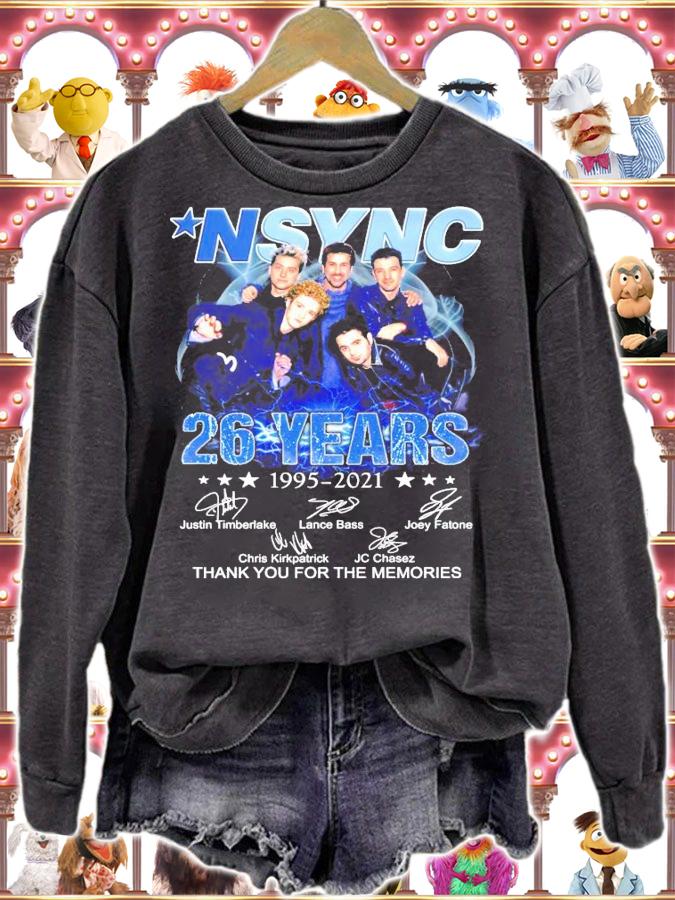 NSYNC 26 years 1995-2021 signature shirt