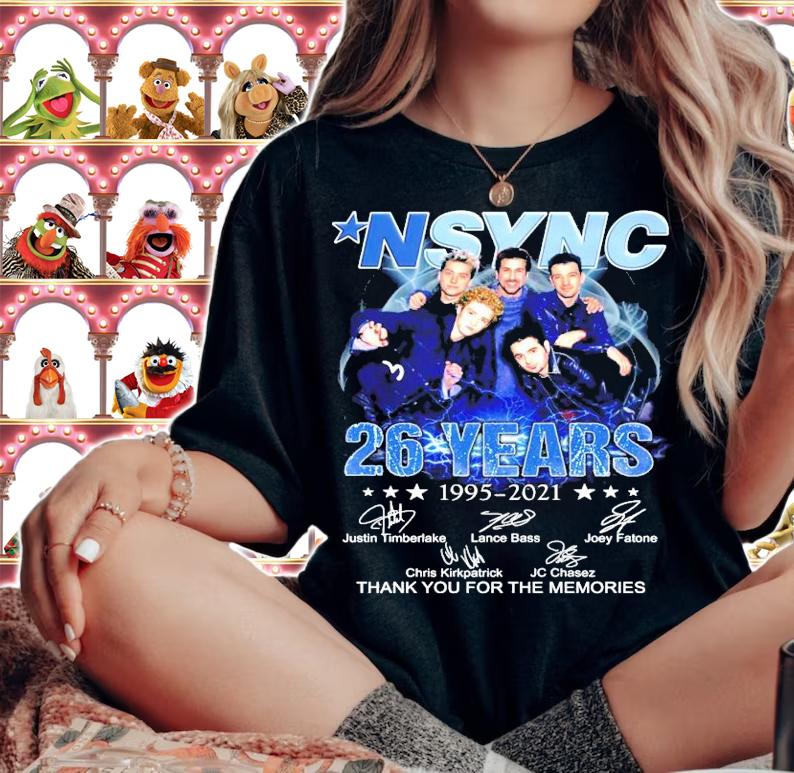 NSYNC 26 years 1995-2021 signature shirt