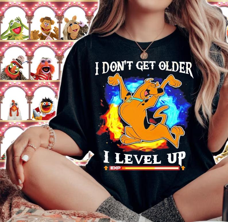Scooby Doo I don't get older I level up t-shirt