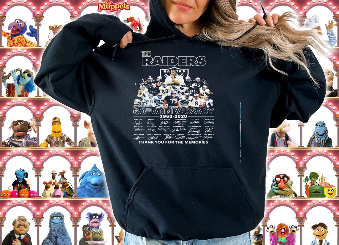 The Raiders 60Th Anniversary 1960 2020 Thank You For The Memories Shirt.Jpg