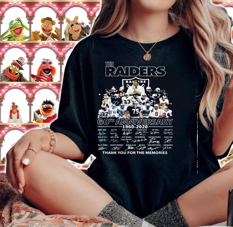The Raiders 60Th Anniversary 1960 2020 Thank You For The Memories Shirt.Jpg