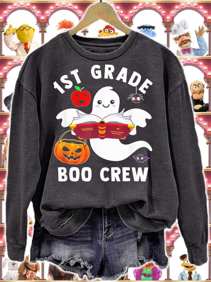 1st Grade Boo Crew First Grade Halloween Costume T-Shirt sweatshirt