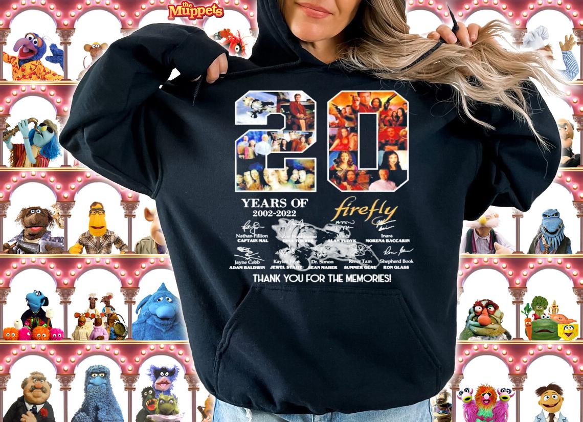 20 Years 2002-2022 Firefly Signature Thank You For The Memories Shirt