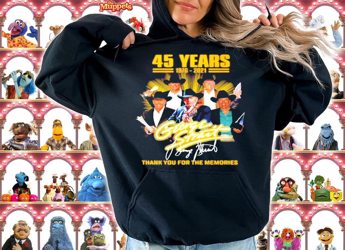 45 years 1976-2021 George Strait signature shirt hoodie