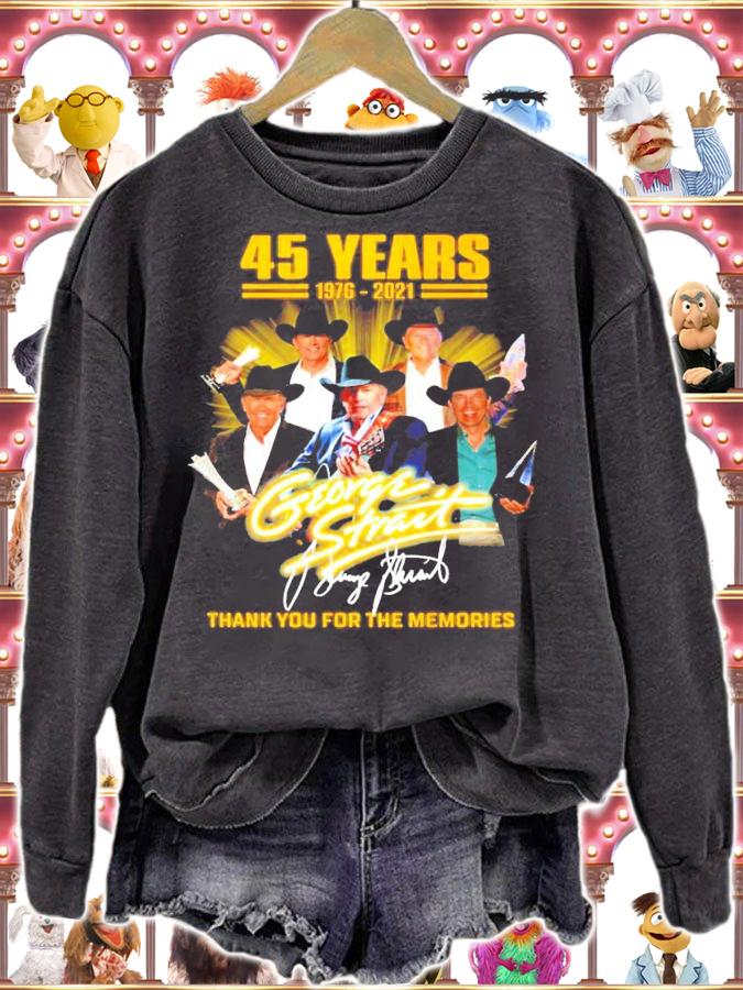 45 years 1976-2021 George Strait signature shirt sweatshirt