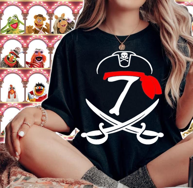 7th Pirate Birthday Party Theme shirt woman shirt