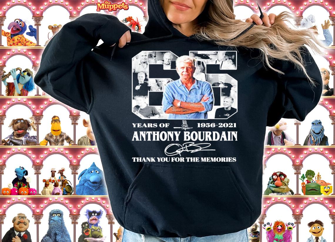 Anthony Bourdain signature thank you for the memories shirt