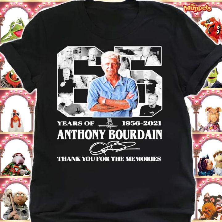 Anthony Bourdain signature thank you for the memories shirt