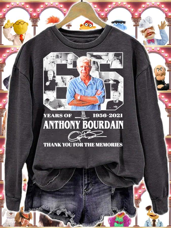 Anthony Bourdain signature thank you for the memories shirt