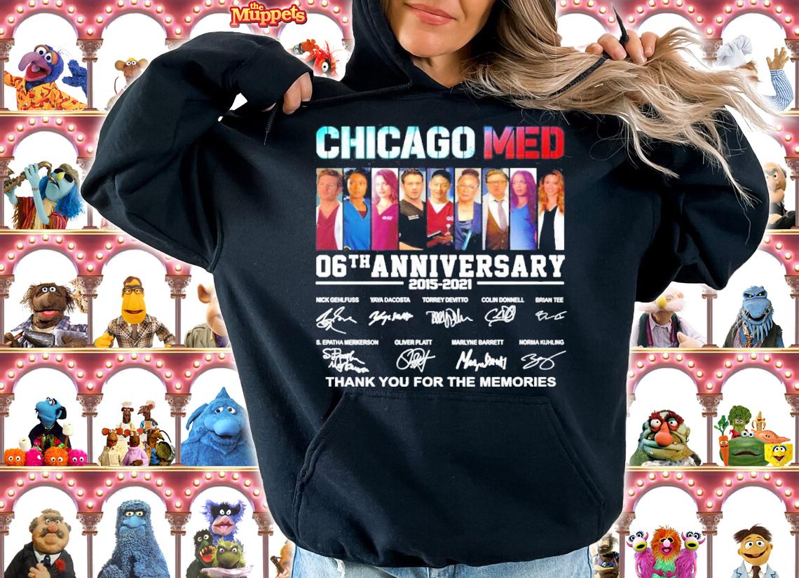 Chicago Med 06th anniversary 2015-2021 signatures shirt