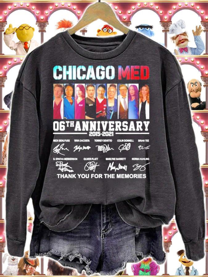 Chicago Med 06th anniversary 2015-2021 signatures shirt