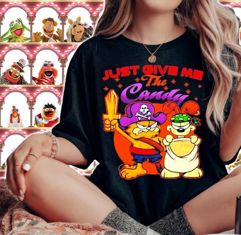 Garfield And Odie Just Give Me The Candy Shirt woman shirt