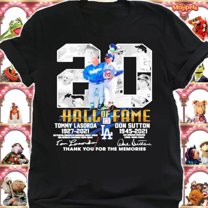 Hall Of Fame Tommy Lasorda Don Sutton 1945-2021 signature shirt shirt