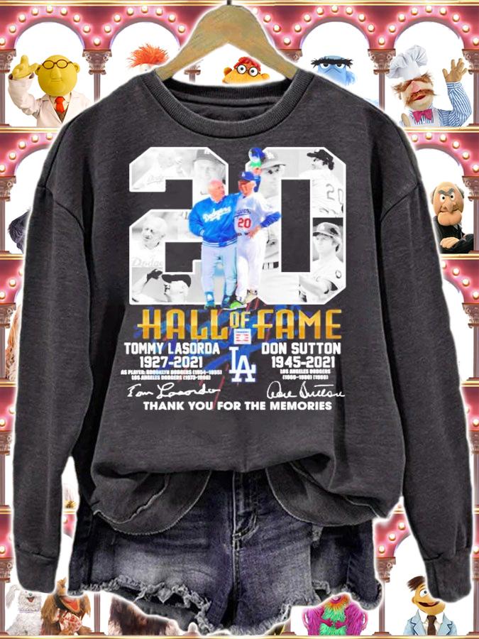 Hall Of Fame Tommy Lasorda Don Sutton 1945-2021 signature shirt sweatshirt