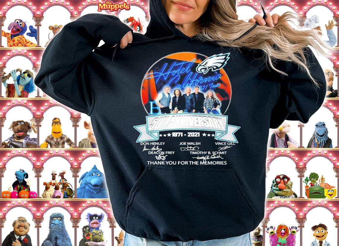 Hotel California 50th anniversary 1971-2021 signatures shirt hoodie