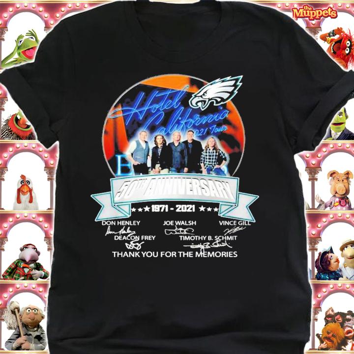 Hotel California 50th anniversary 1971-2021 signatures shirt shirt