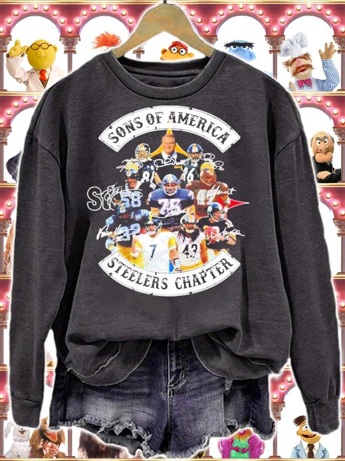 Sons of America Steelers Chapter signatures shirt sweatshirt