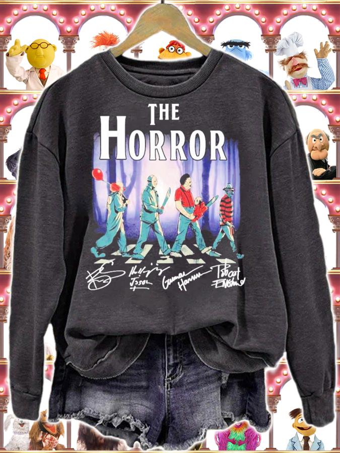 The Horror Abbey Road signatures Halloween shirt sweatshirt