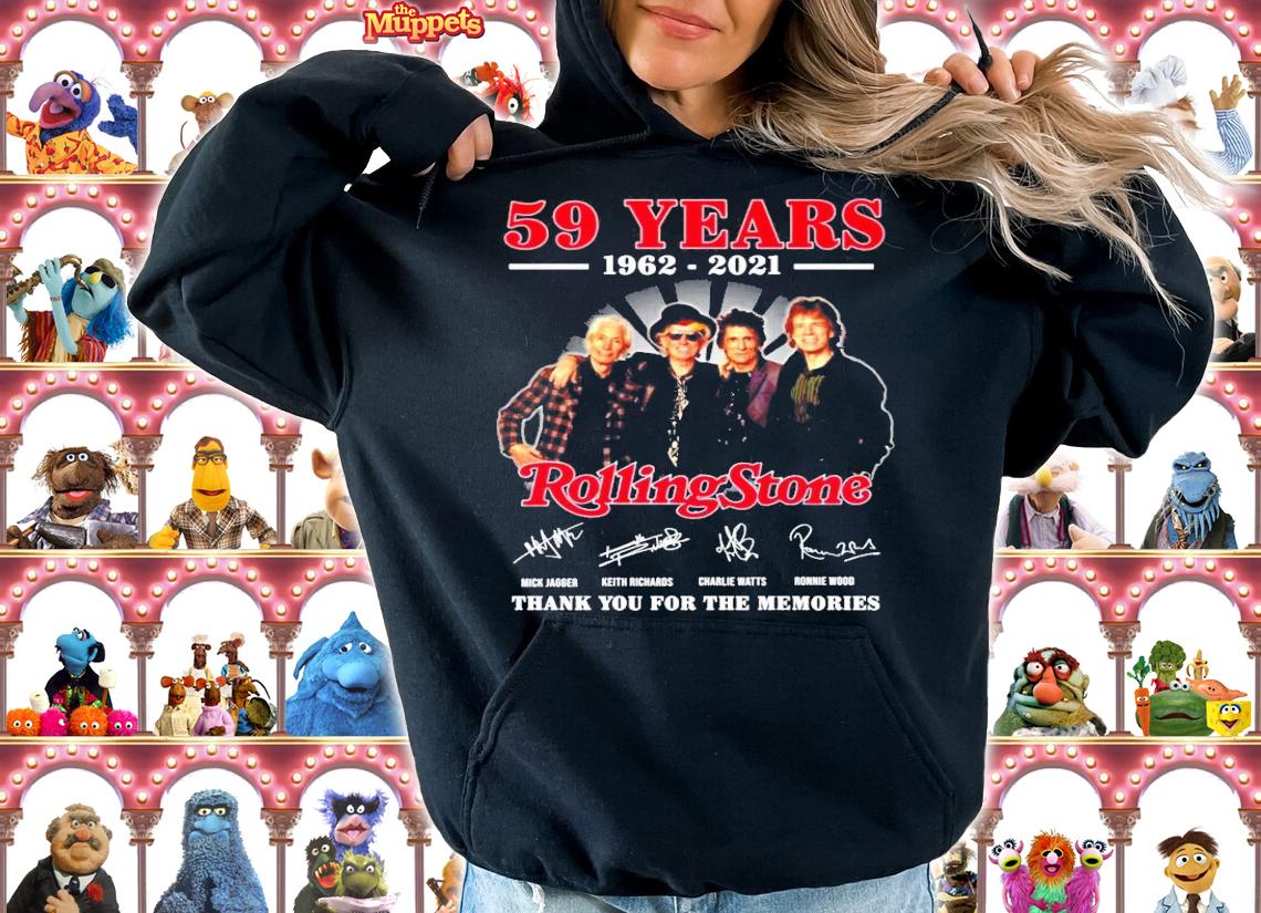 59 years 1962-2021 Rolling Stone signatures shirt hoodie