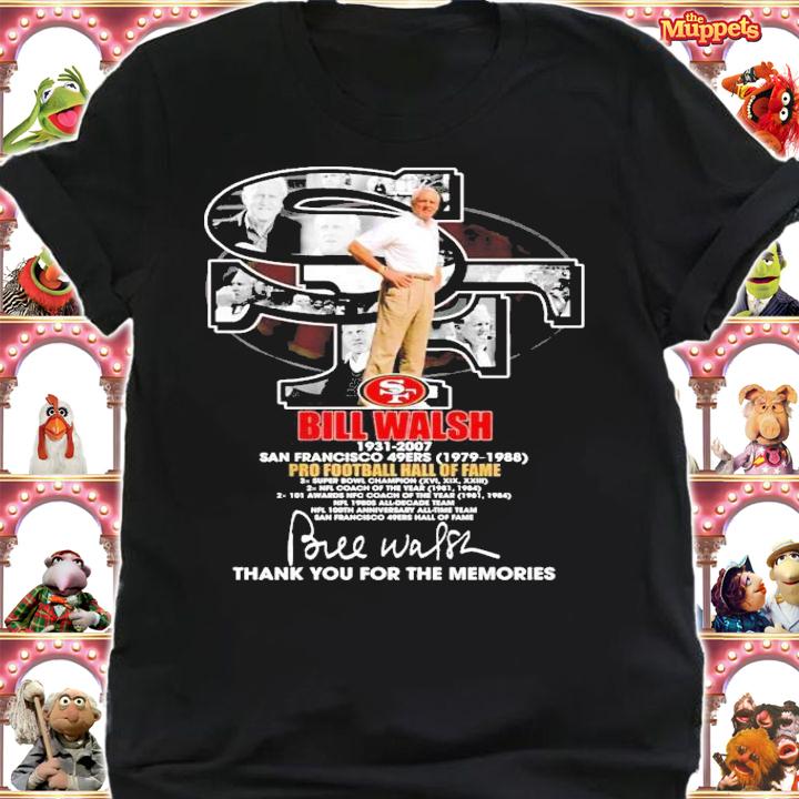 Bill Walsh 1931-2007 San Francisco 49ERS 1976-1988 signature shirt