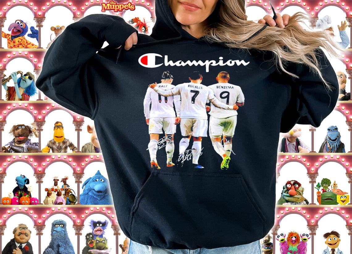 Champion Bale Ronaldo Benzema signature shirt hoodie
