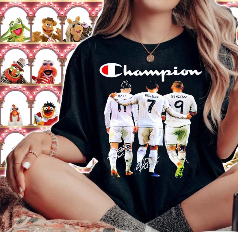 Champion Bale Ronaldo Benzema signature shirt woman shirt
