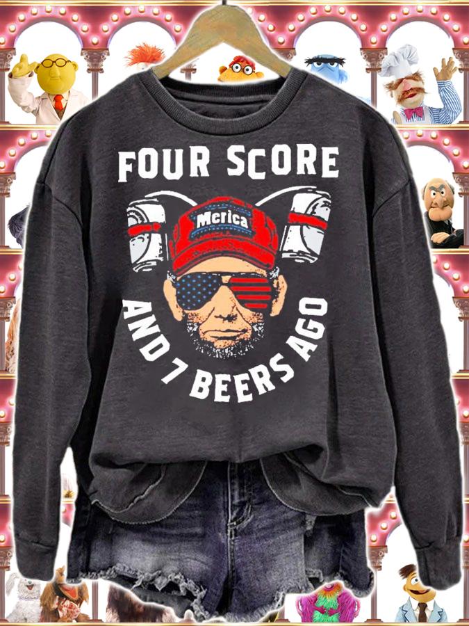 Four Score and 7 Beers Ago Abe Lincoln shirt