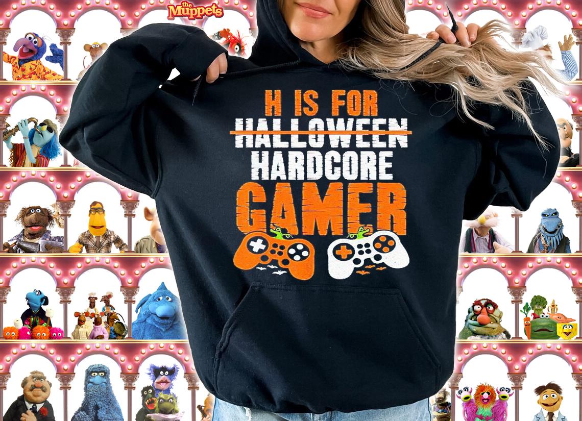 H is for Halloween hardcore gamer T-shirts, hoodie and sweatshirt hoodie