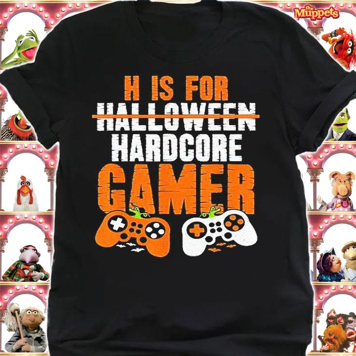 H is for Halloween hardcore gamer T-shirts, hoodie and sweatshirt shirt