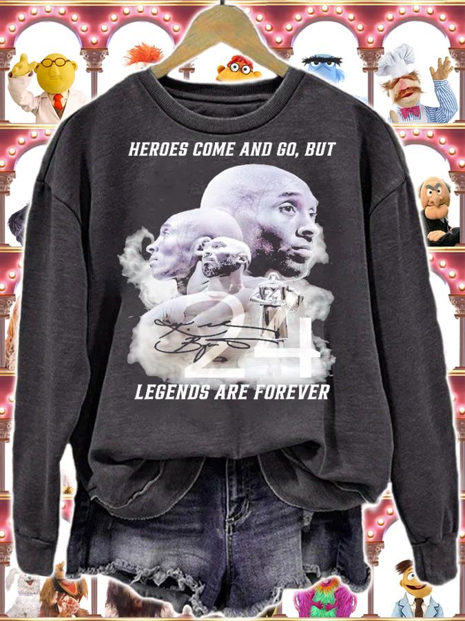 Heroes come and go but Legends are forever Kobe Bryant signature shirt
