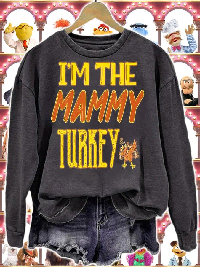 I'm The Mammy Turkey Dabbing Cute Thanksgiving T-Shirt