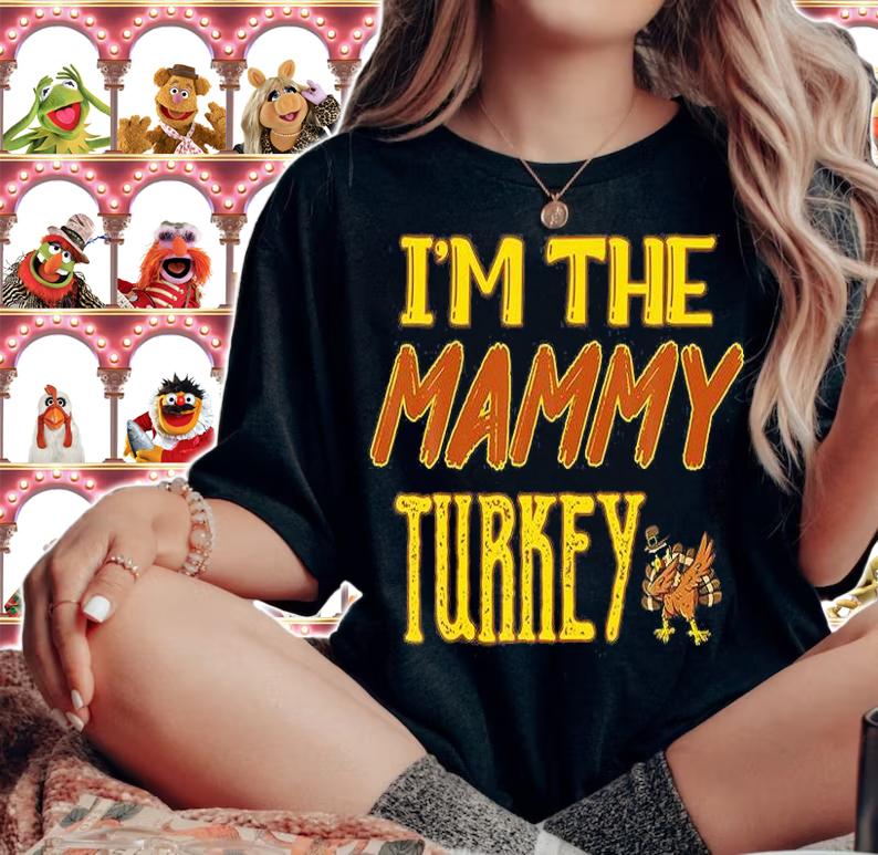 I'm The Mammy Turkey Dabbing Cute Thanksgiving T-Shirt