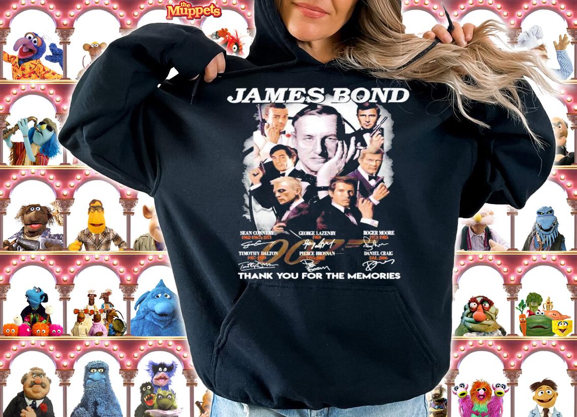 James Bond signatures shirt hoodie
