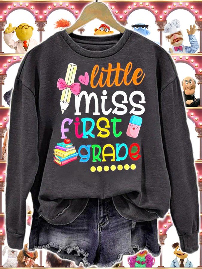 Little miss first grade school T-shirt sweatshirt